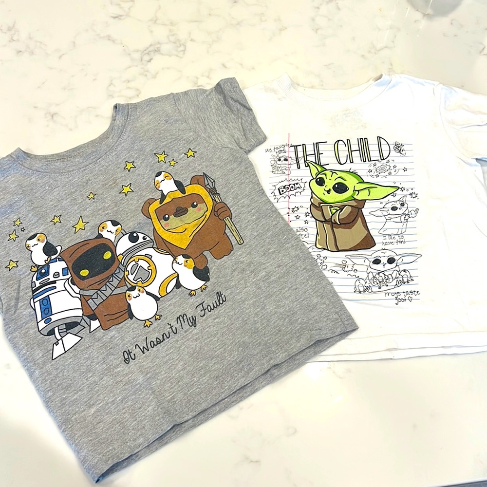 Two Star Wars shirts boy 2t sold together